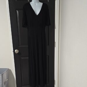 Lascana Black V-Neck Maxi Dress